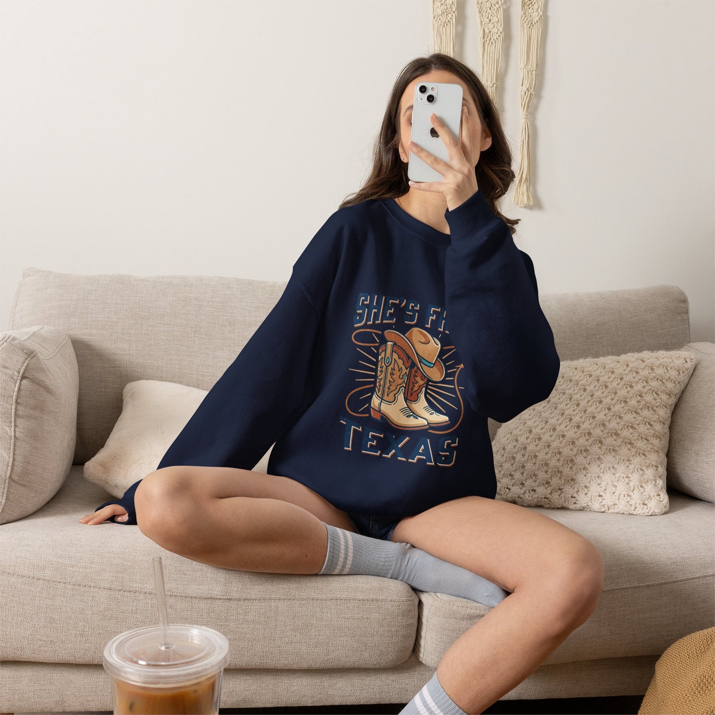 She’s From Texas Sweatshirt | Lone Star, Cowgirl Southern Pride