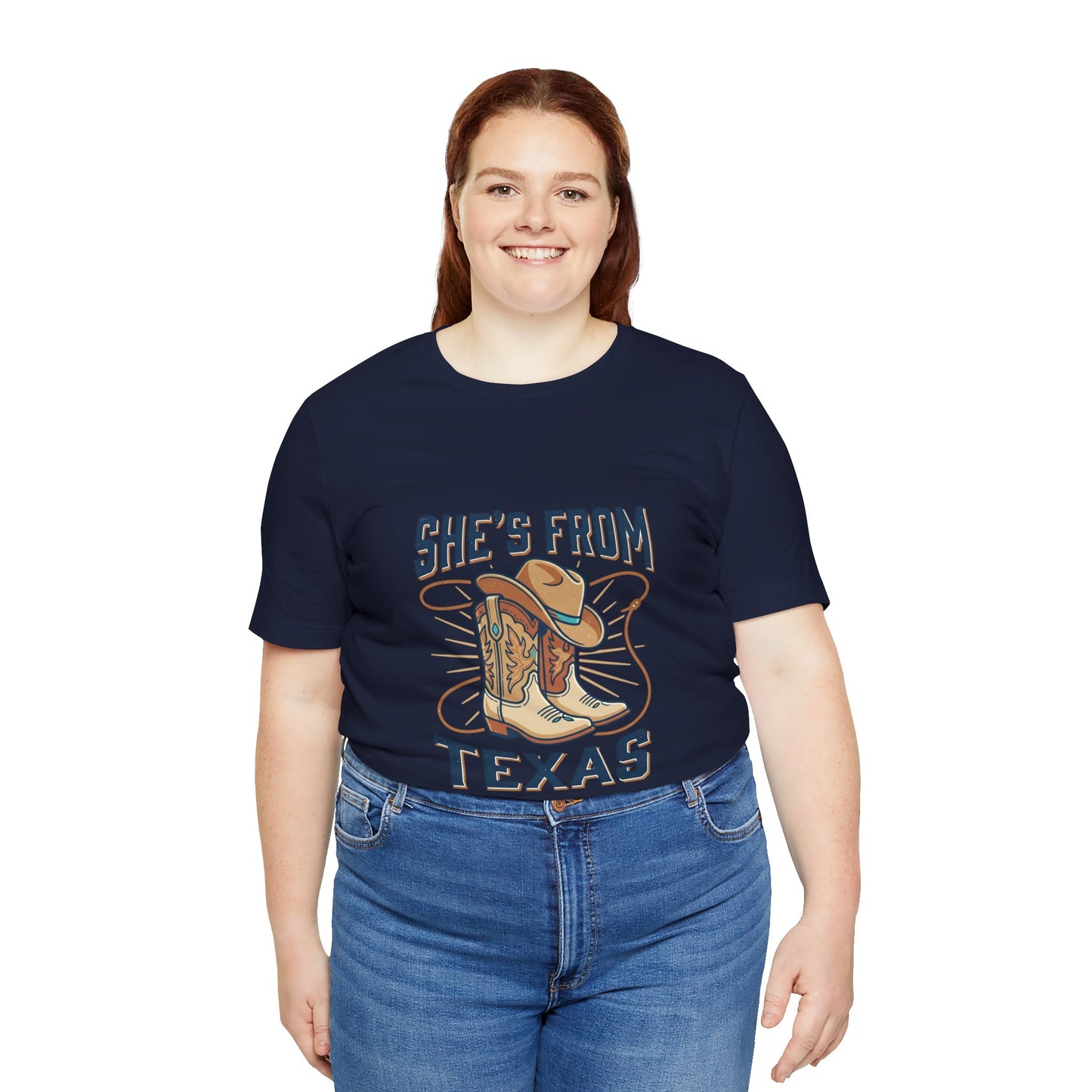 She’s From Texas Tee | Lone Star cowgirl, southern state pride