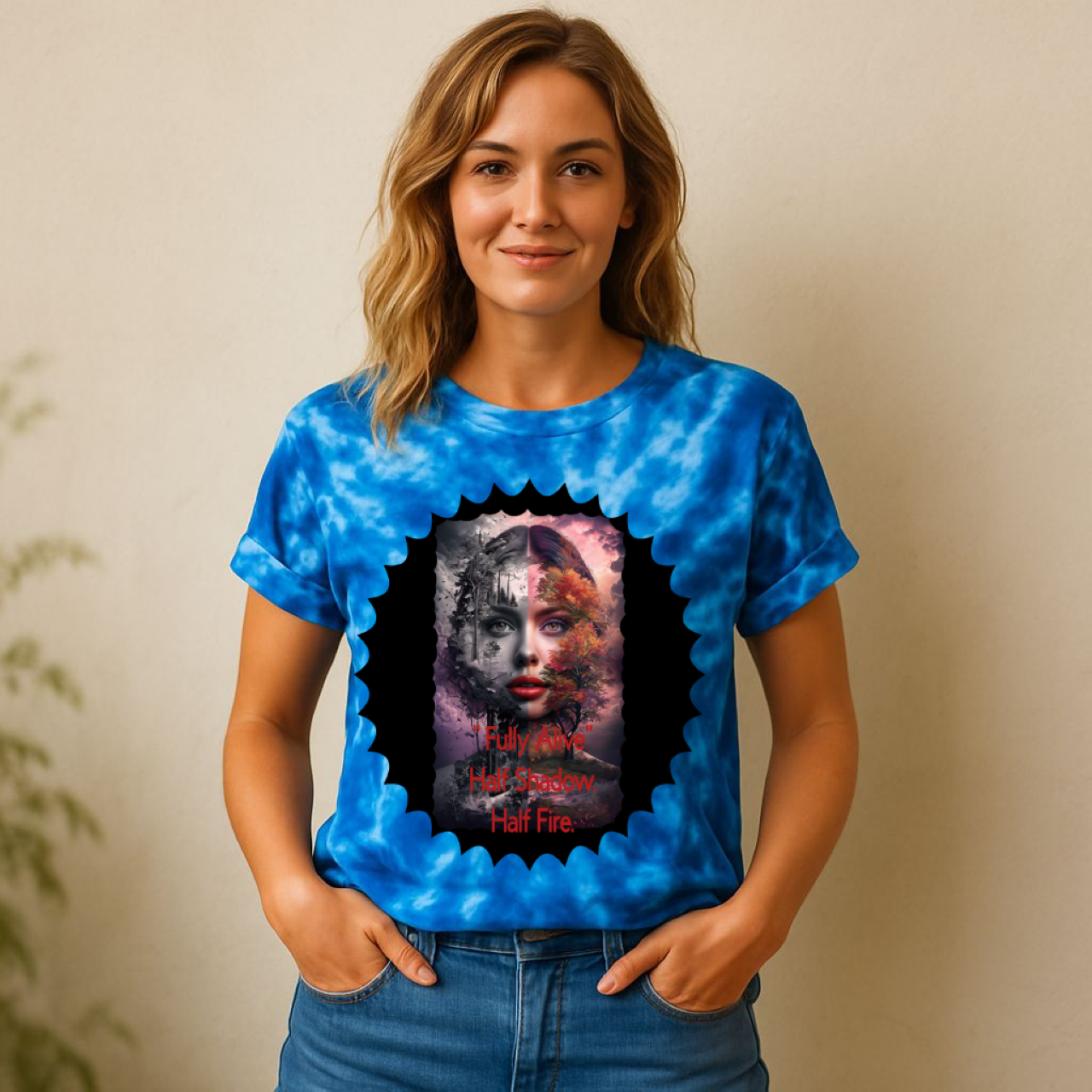 Bohemian Vibe Tie-Dye Tee, Crystal Shirt for Artistic Souls