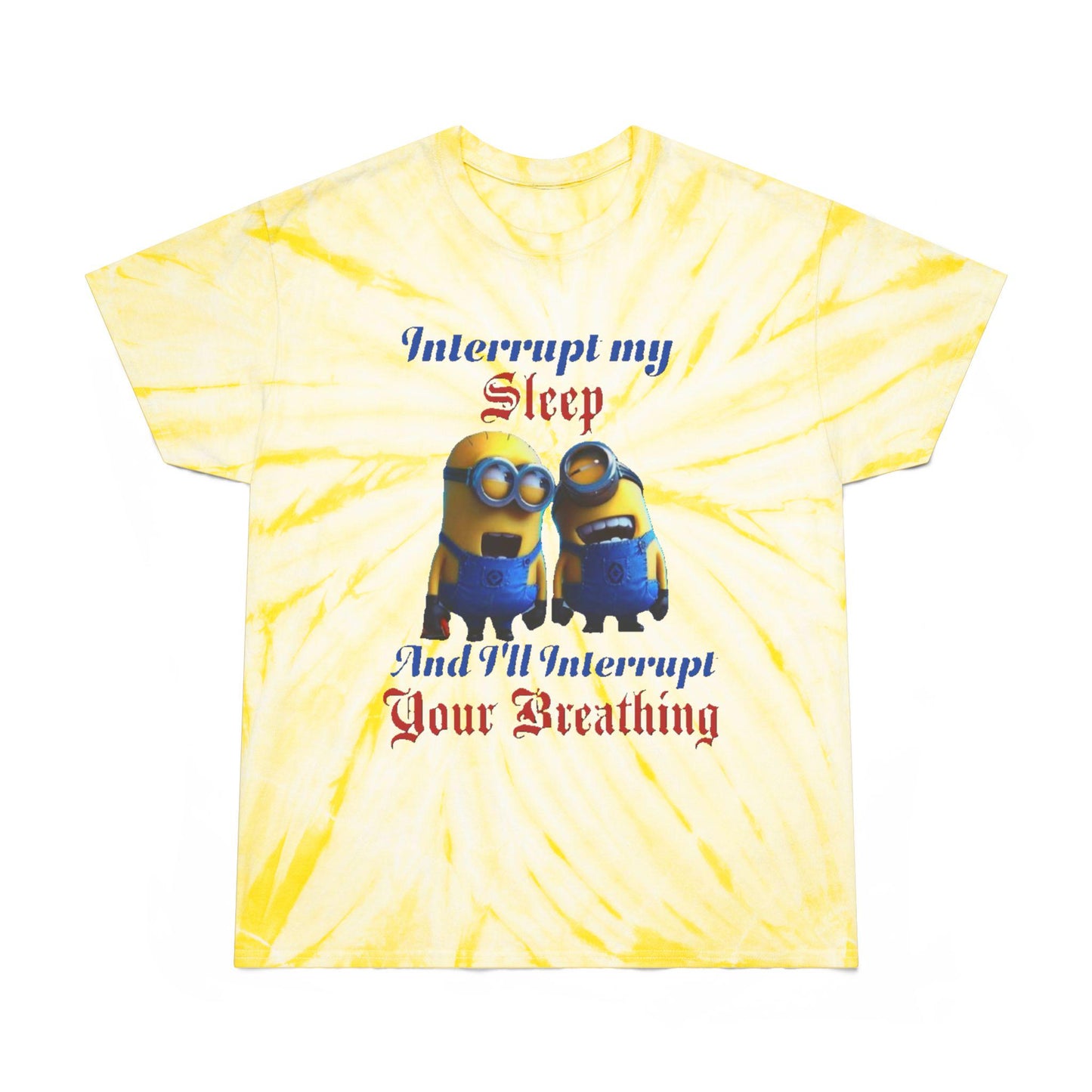 Tie-Dye Tee, Cyclone - 'Interrupt My Sleep' Design, Funny Hippy T-Shirt, Colorful Graphic Shirt, Novelty Sleepwear Top, Unique Psychedelic