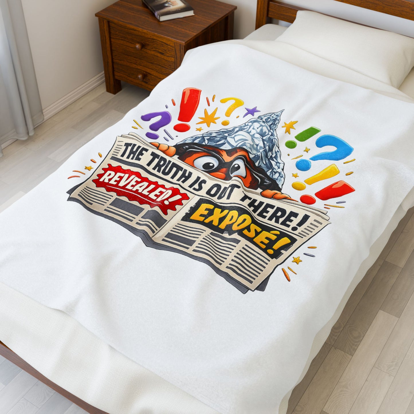 The Truth Is Out There Plush Blanket | funny conspiracy, stamped fact