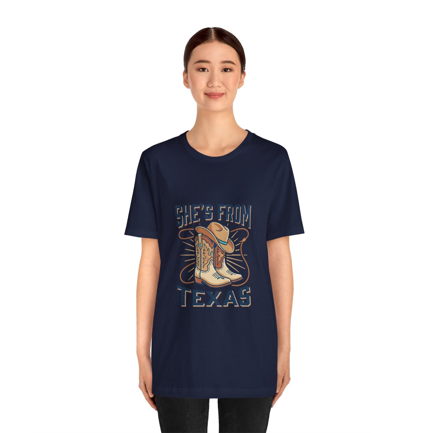 She’s From Texas Tee | Lone Star cowgirl, southern state pride
