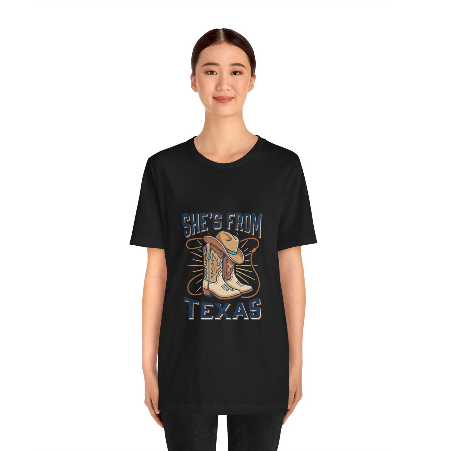 She’s From Texas Tee | Lone Star cowgirl, southern state pride