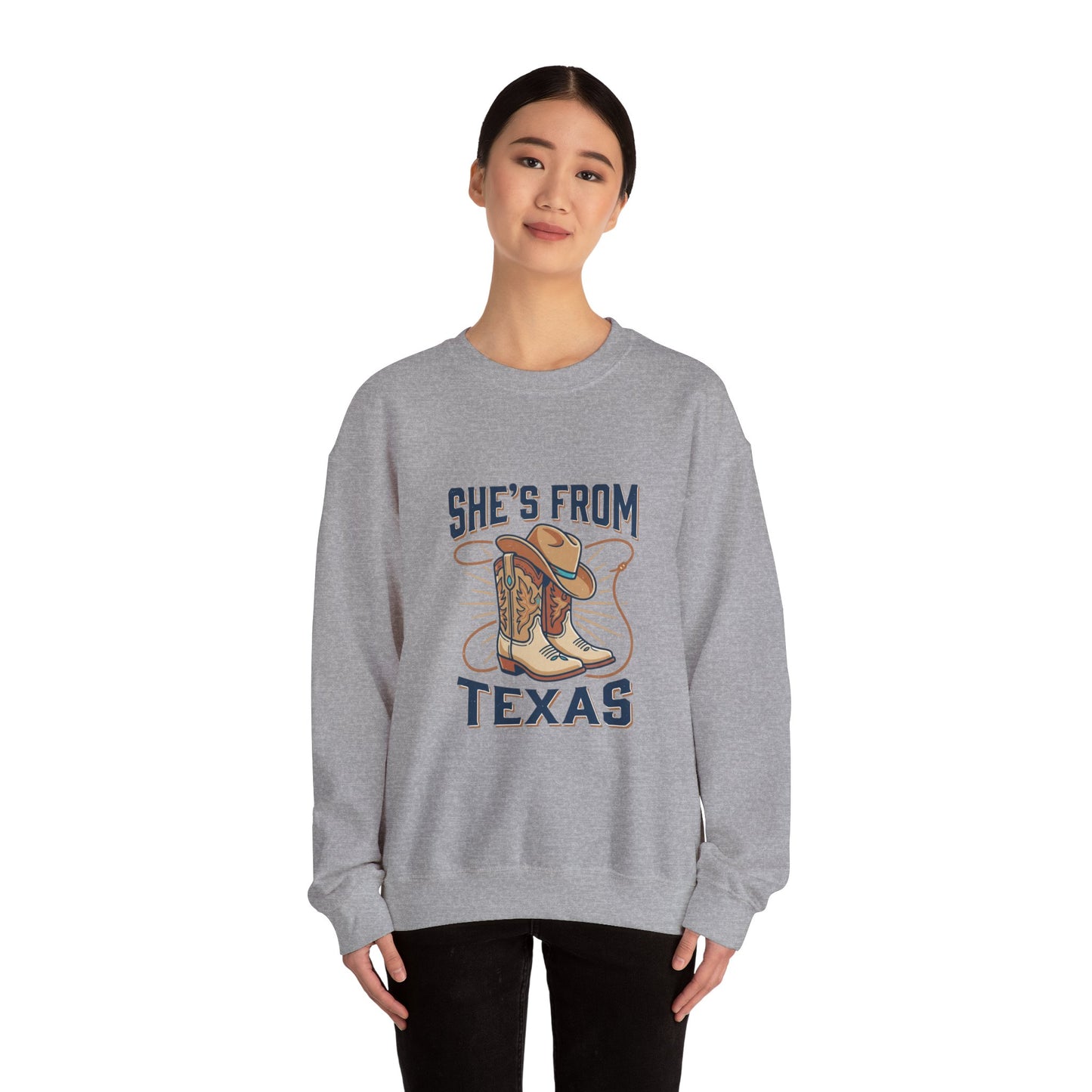 She’s From Texas Sweatshirt | Lone Star, Cowgirl Southern Pride