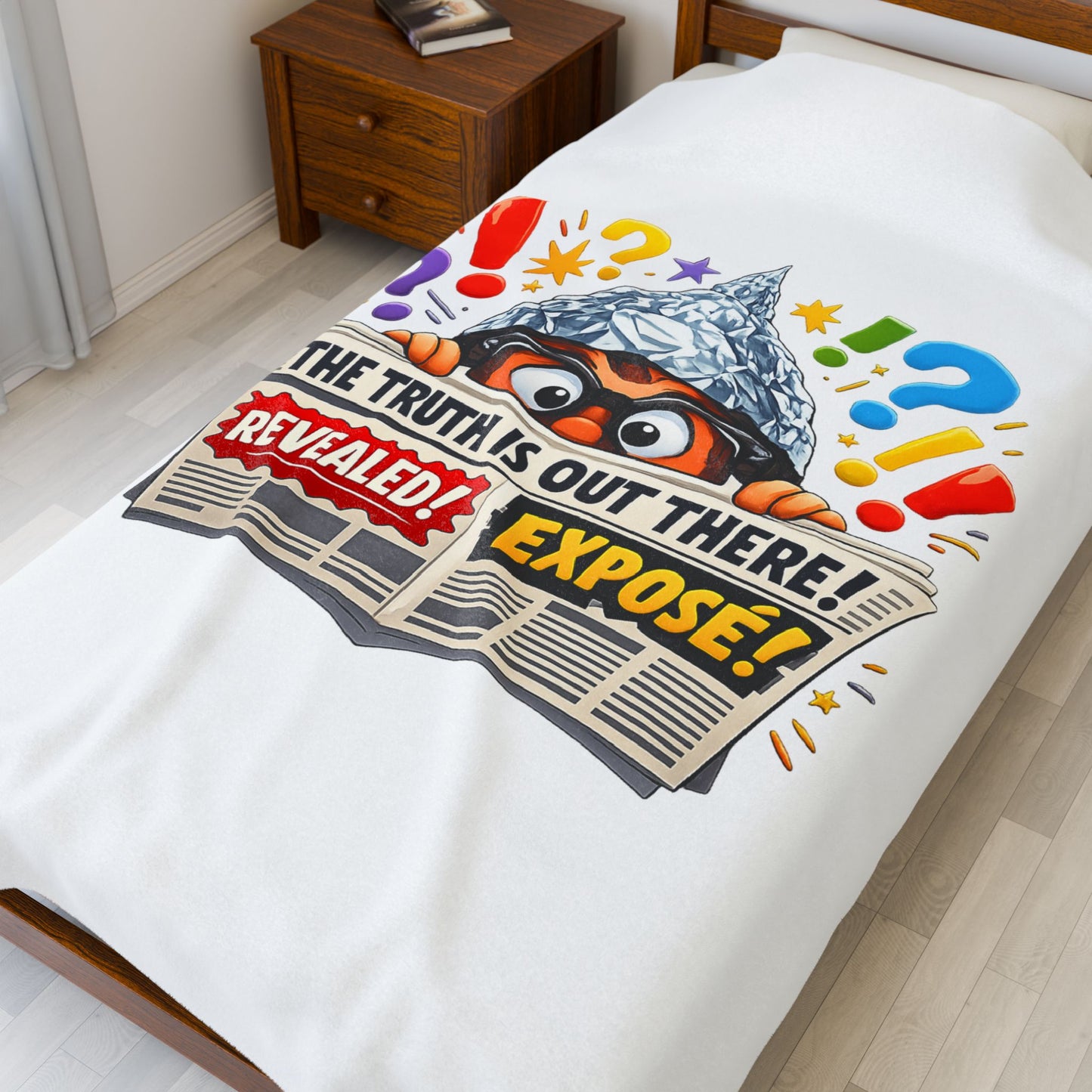 The Truth Is Out There Plush Blanket | funny conspiracy, stamped fact