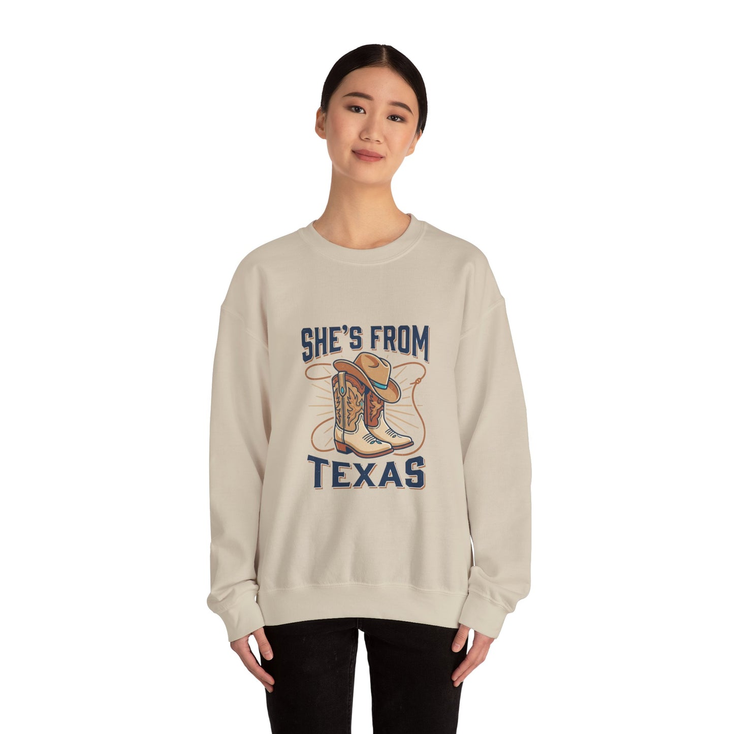 She’s From Texas Sweatshirt | Lone Star, Cowgirl Southern Pride