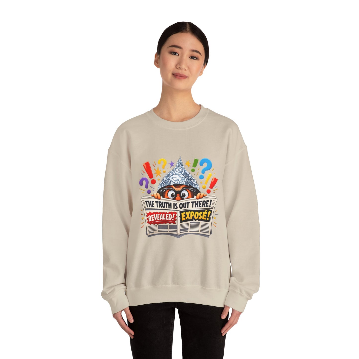 The Truth Is Out There Crewneck Sweatshirt | funny conspiracy, stamped fact