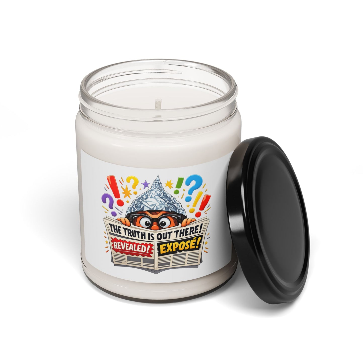 The Truth Is Out There Candle, Soy Jar | funny conspiracy, stamped fact