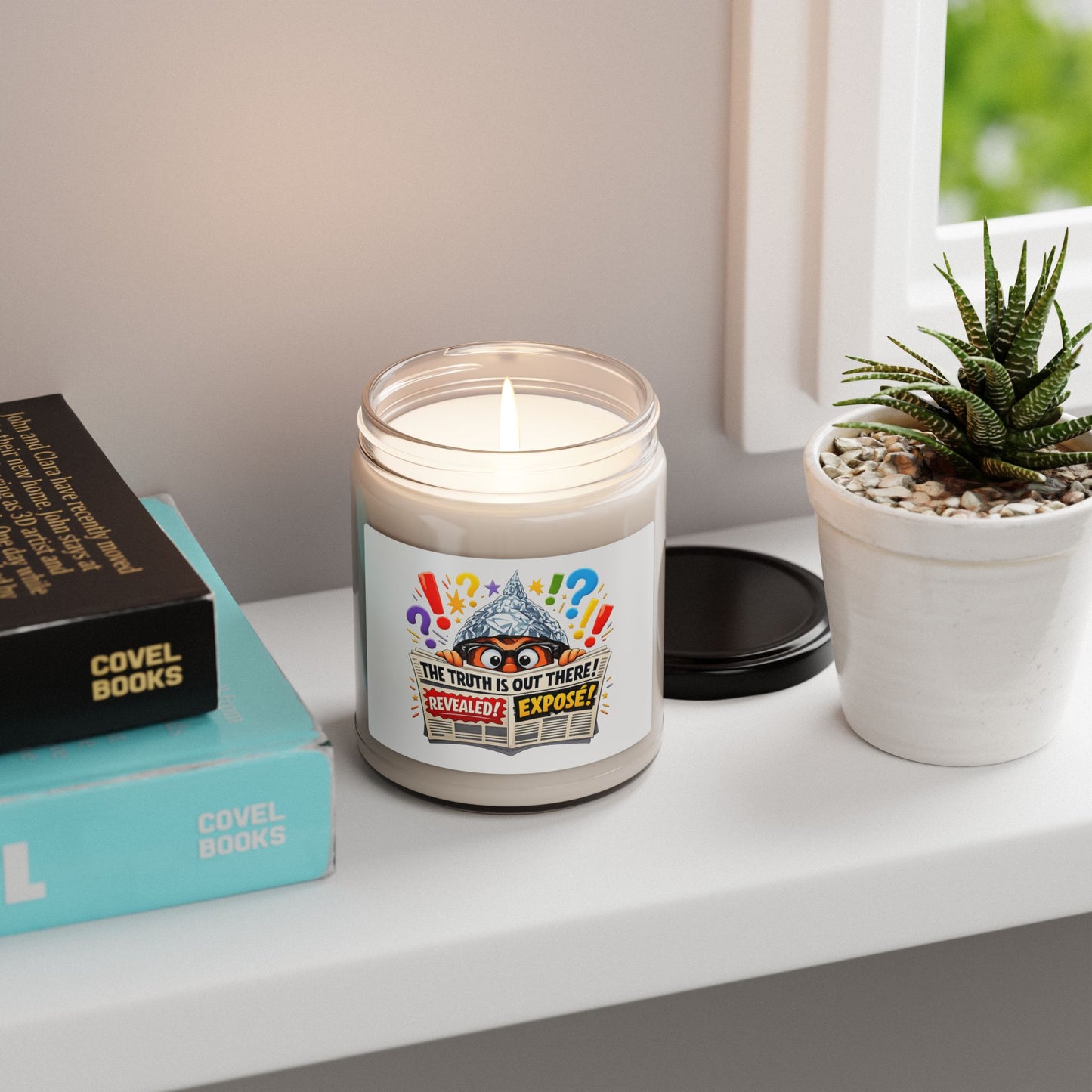 The Truth Is Out There Candle, Soy Jar | funny conspiracy, stamped fact