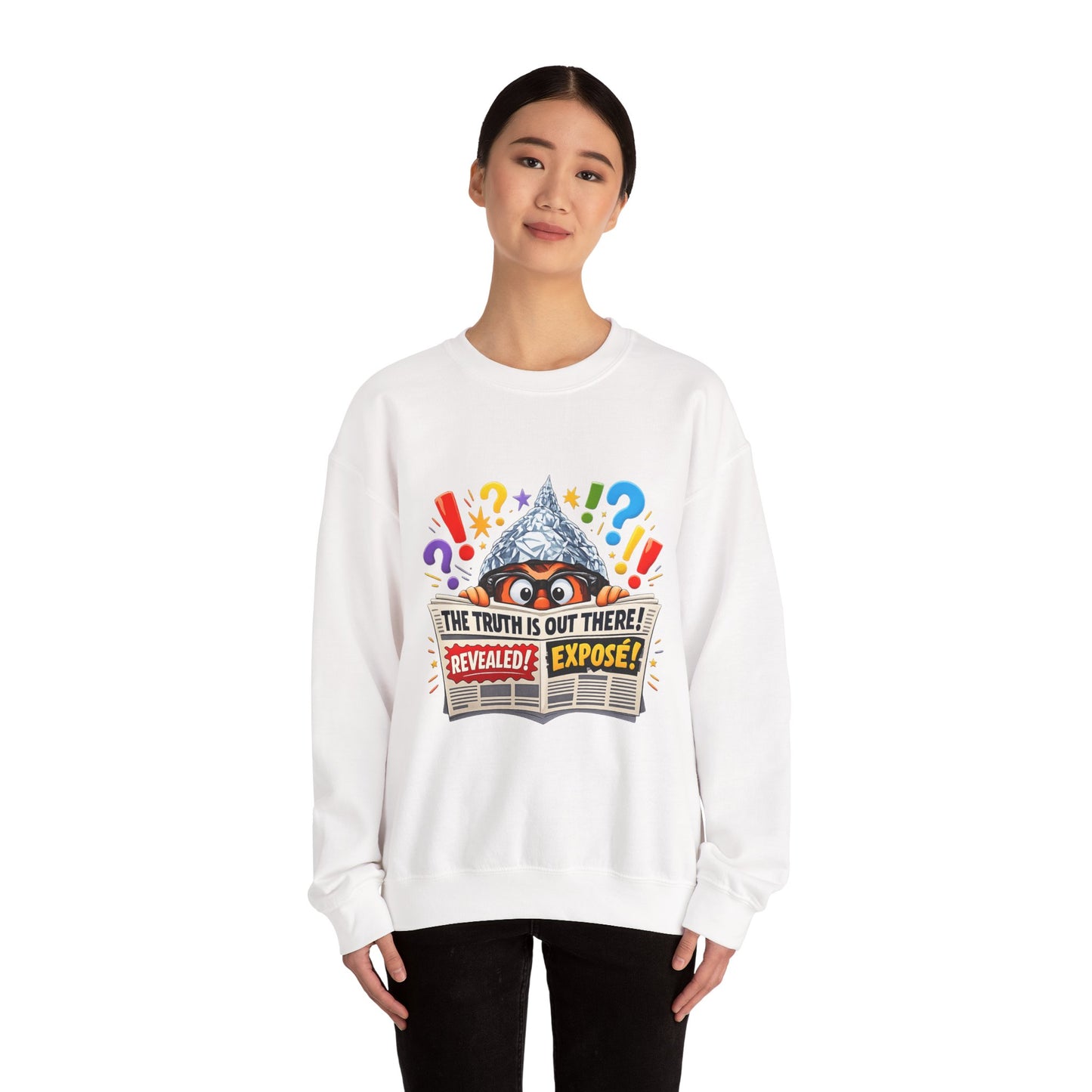 The Truth Is Out There Crewneck Sweatshirt | funny conspiracy, stamped fact