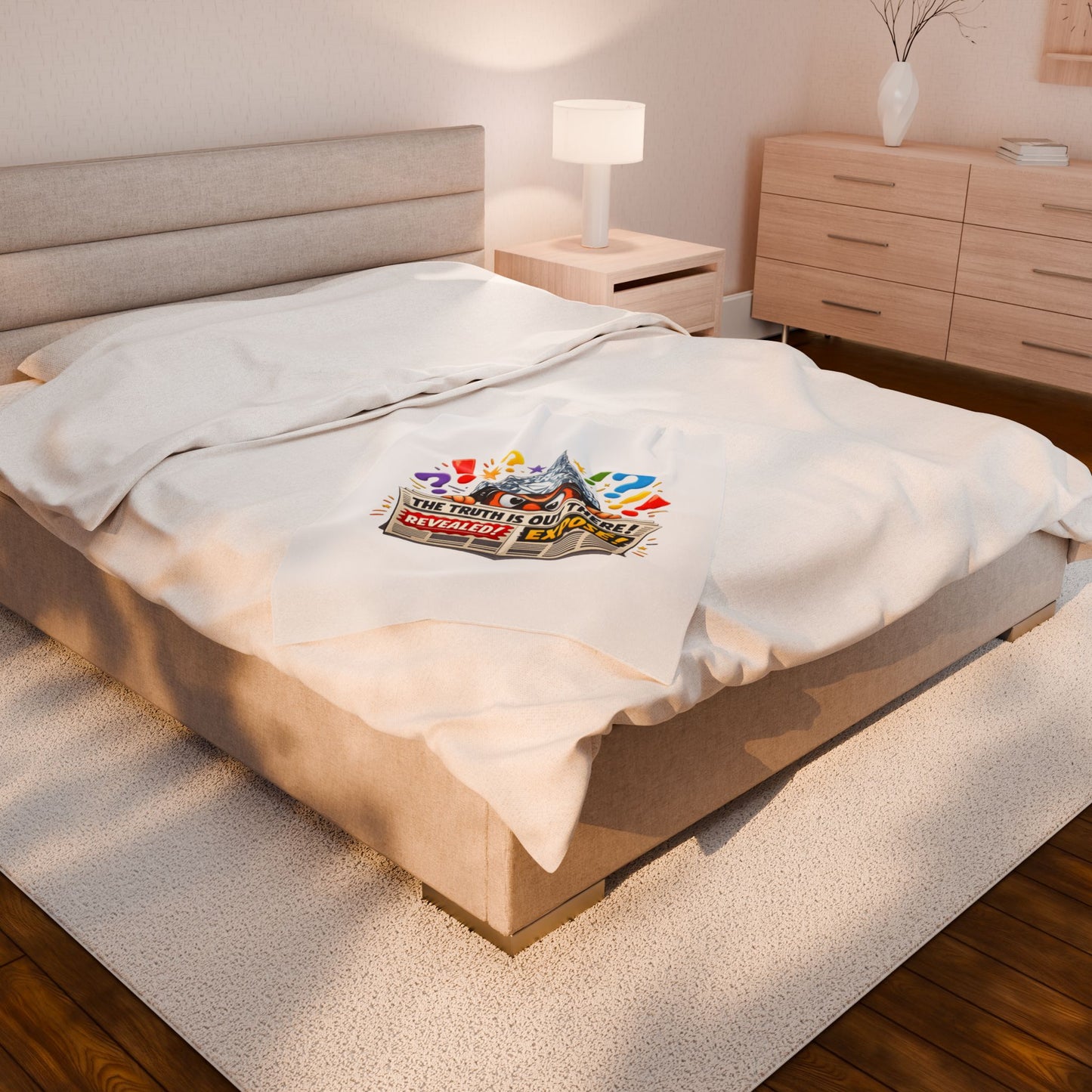 The Truth Is Out There Plush Blanket | funny conspiracy, stamped fact