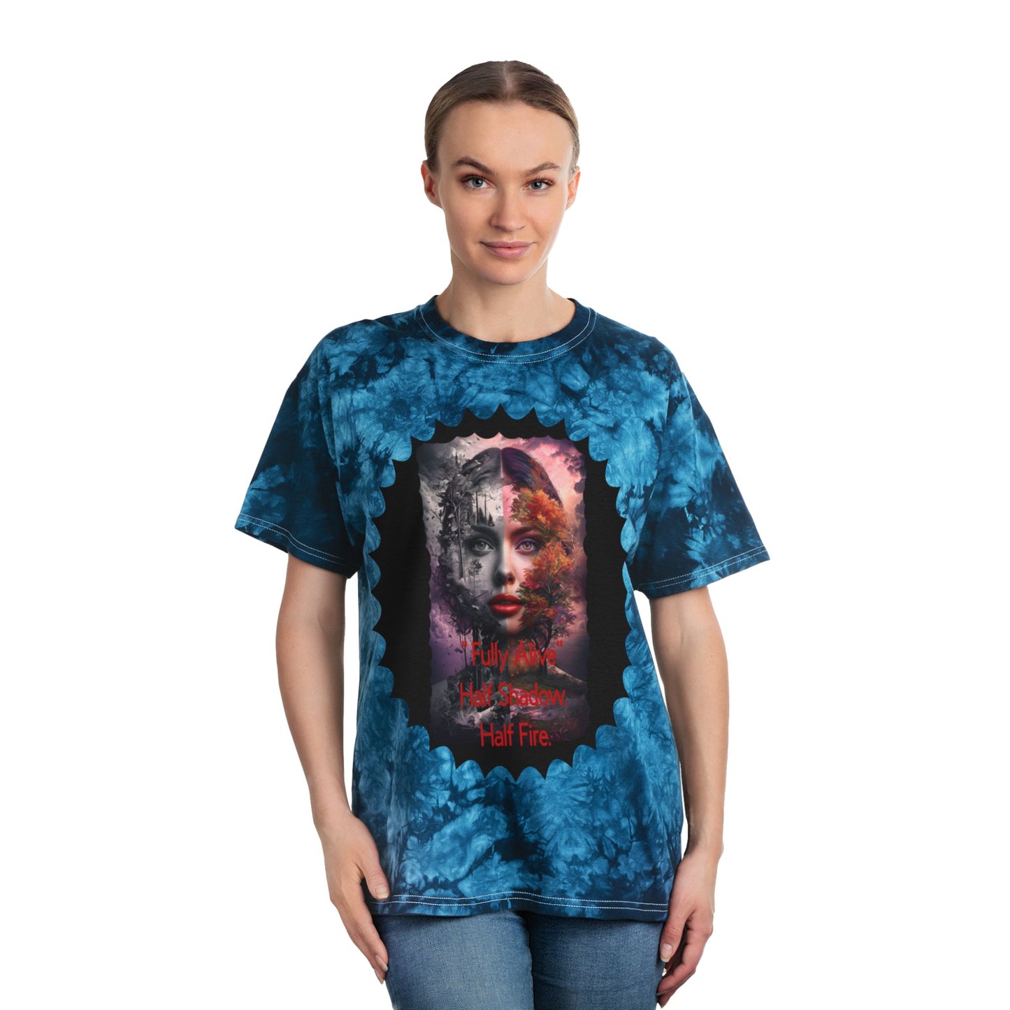 Bohemian Vibe Tie-Dye Tee, Crystal Shirt for Artistic Souls