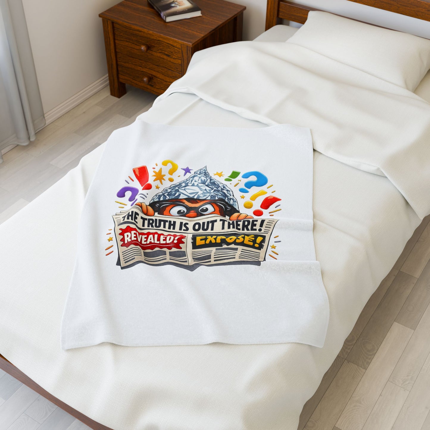 The Truth Is Out There Plush Blanket | funny conspiracy, stamped fact