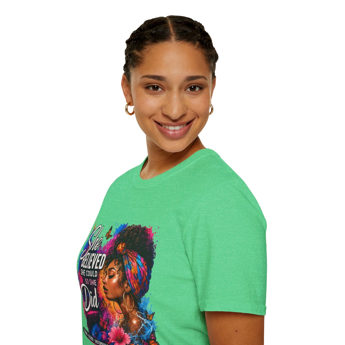 She Believed She Could So She Did T-Shirt — Empowered Black Woman Graphic Tee