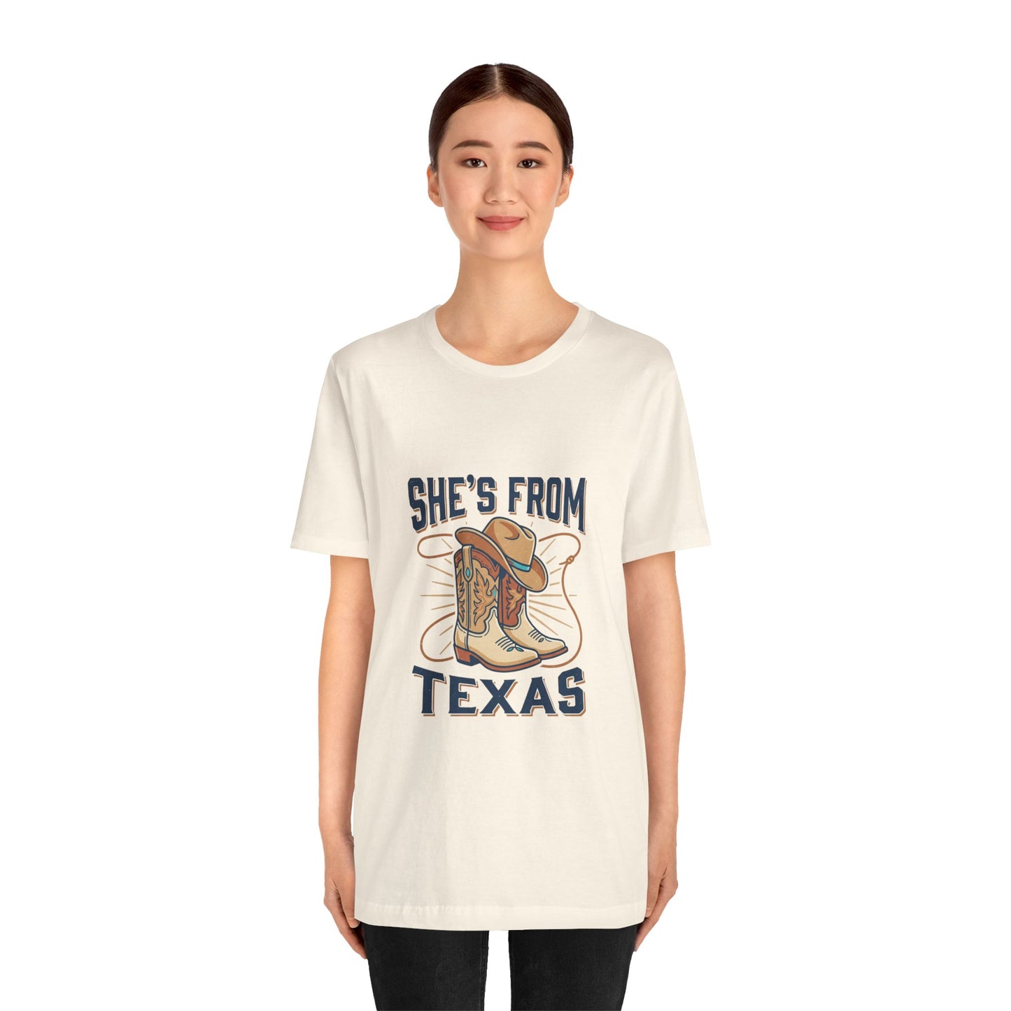 She’s From Texas Tee | Lone Star cowgirl, southern state pride