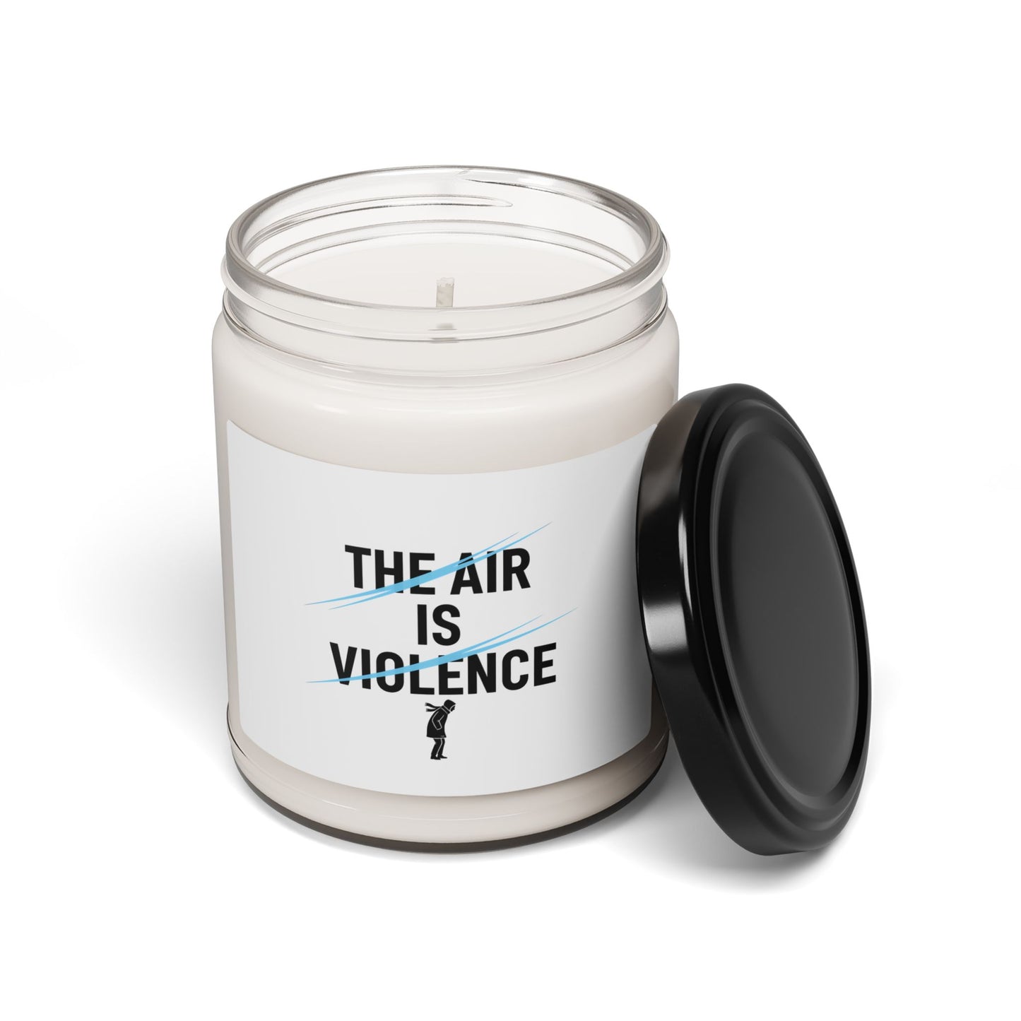 THE AIR IS VIOLENCE Soy Candle | Minimalist Winter Meme, Cold Humor