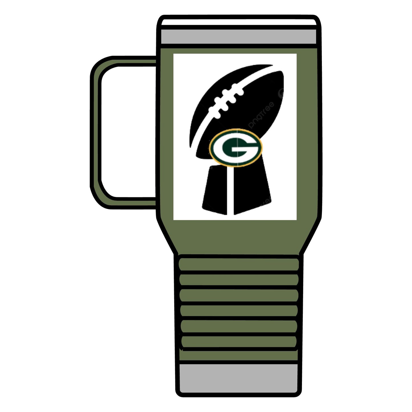 Green Bay Packers Travel Mug - 20oz Football Thermos for Game Day