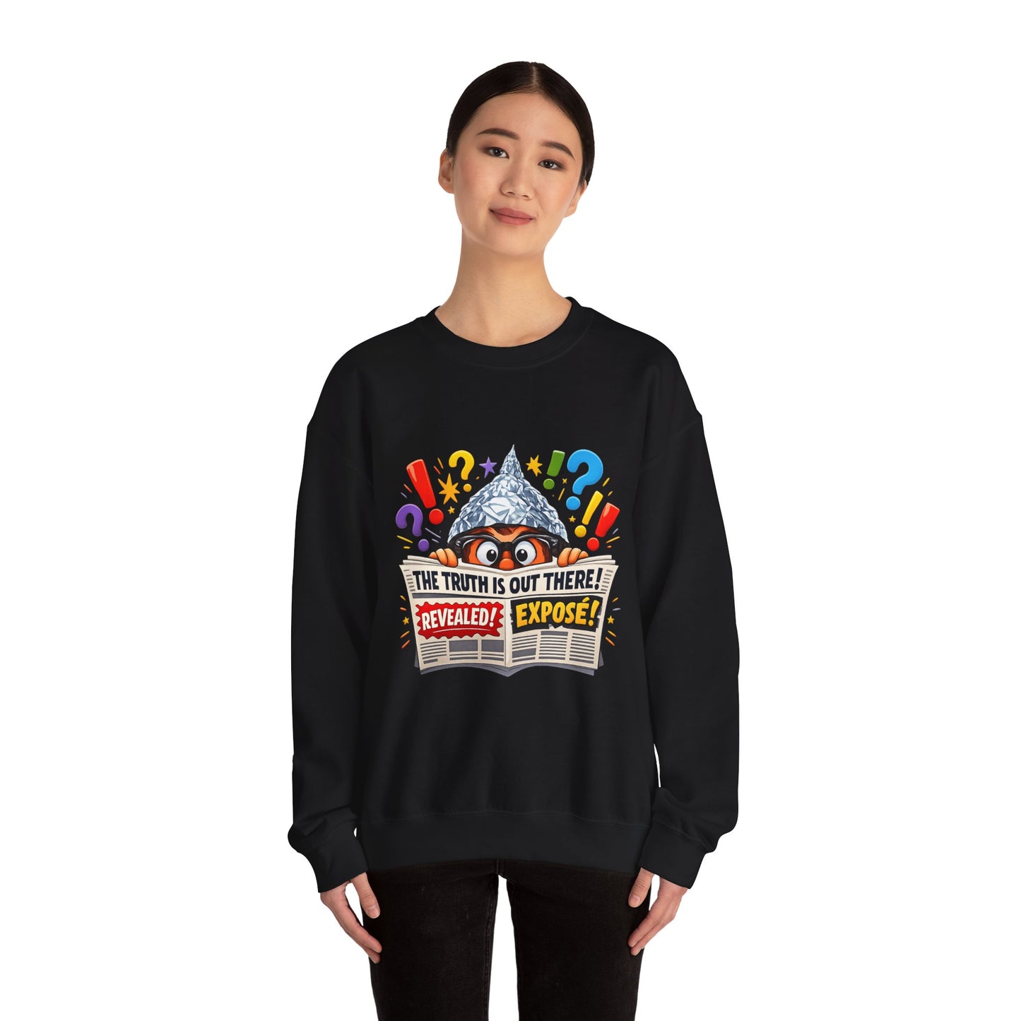 The Truth Is Out There Crewneck Sweatshirt | funny conspiracy, stamped fact