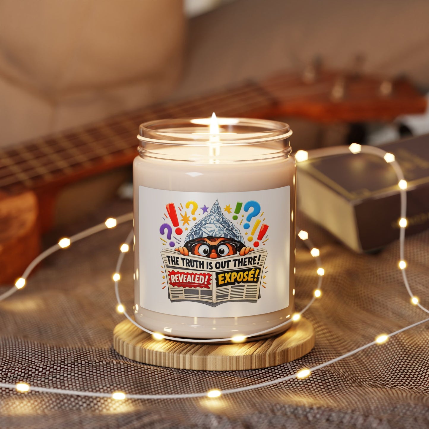 The Truth Is Out There Candle, Soy Jar | funny conspiracy, stamped fact
