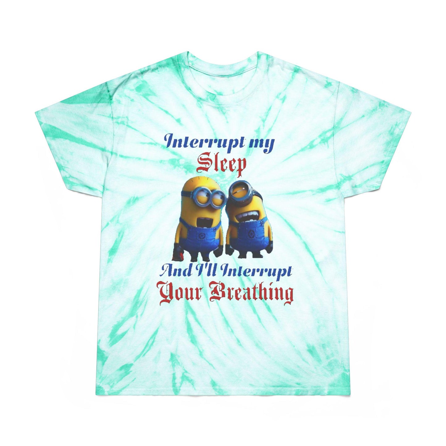 Tie-Dye Tee, Cyclone - 'Interrupt My Sleep' Design, Funny Hippy T-Shirt, Colorful Graphic Shirt, Novelty Sleepwear Top, Unique Psychedelic
