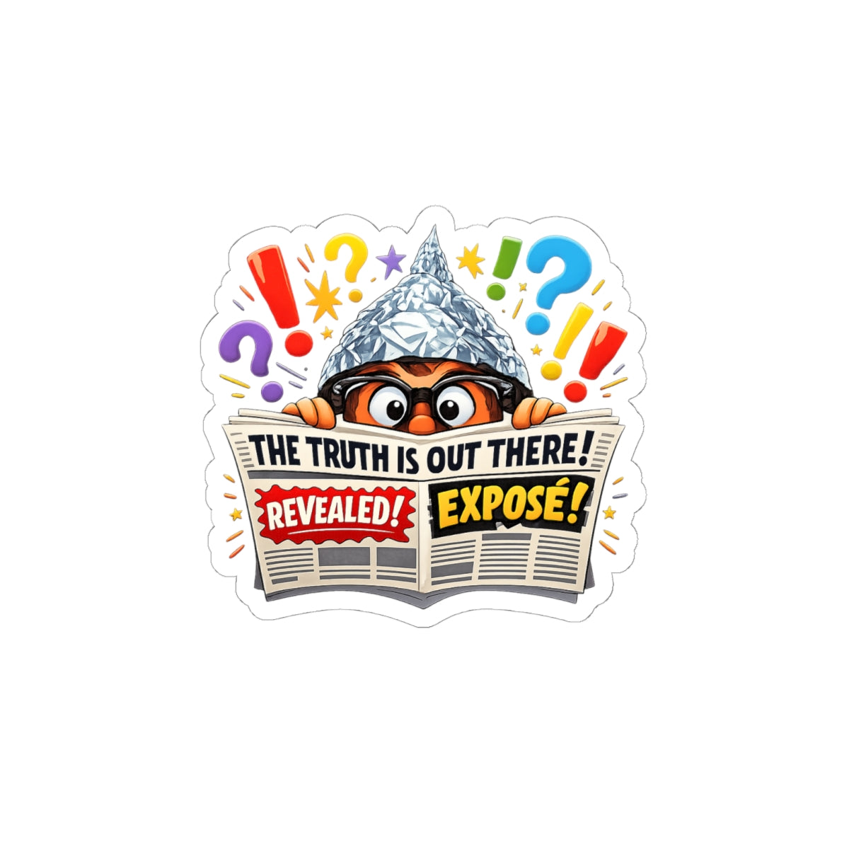 The Truth Is Out There Sticker | funny conspiracy, stamped fact