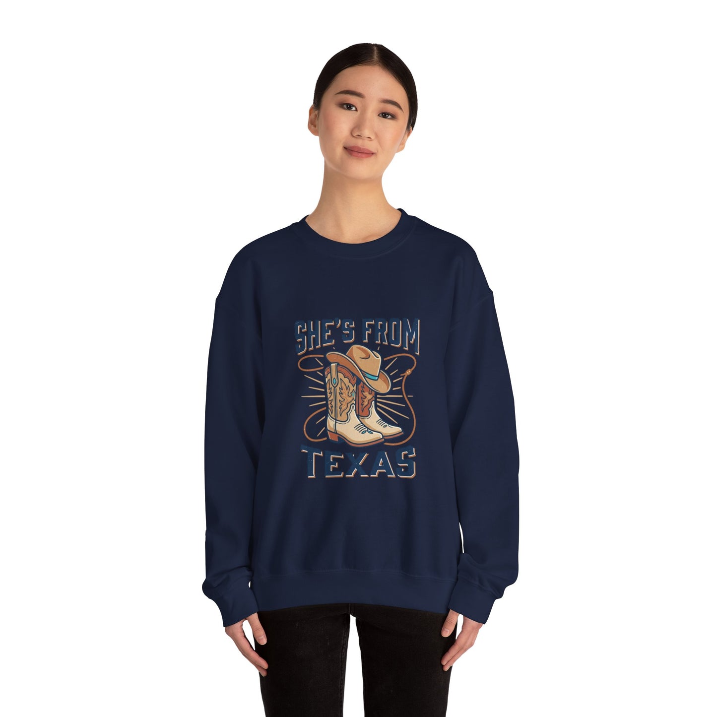 She’s From Texas Sweatshirt | Lone Star, Cowgirl Southern Pride