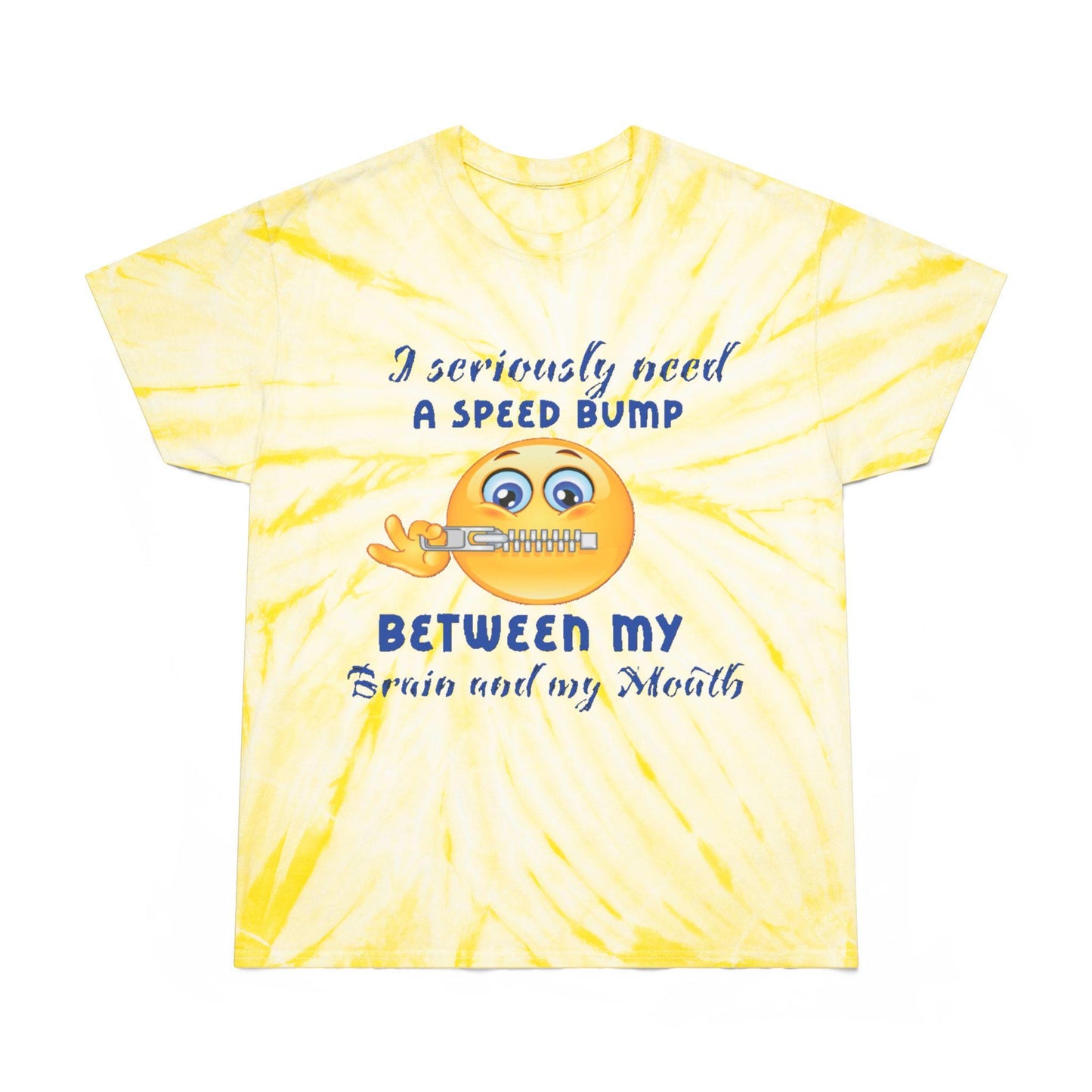 Tie-Dye Tee, Cyclone - Playful 'Need a Speed Bump' Shirt, Funny Tie-Dye T-Shirt, Colorful Cyclone Tee, Unique Graphic Tee, Fun Quote Shirt,