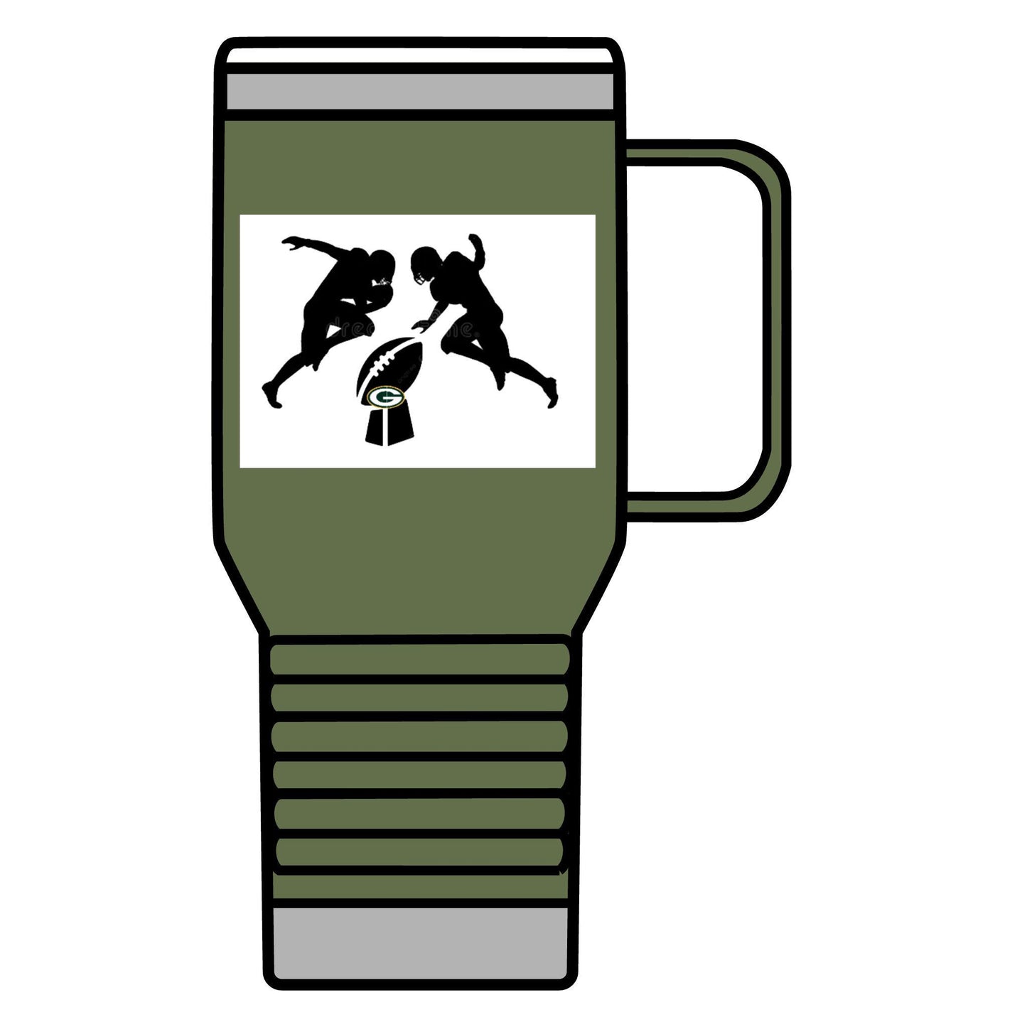 Green Bay Packers Travel Mug - 20oz Football Thermos for Game Day