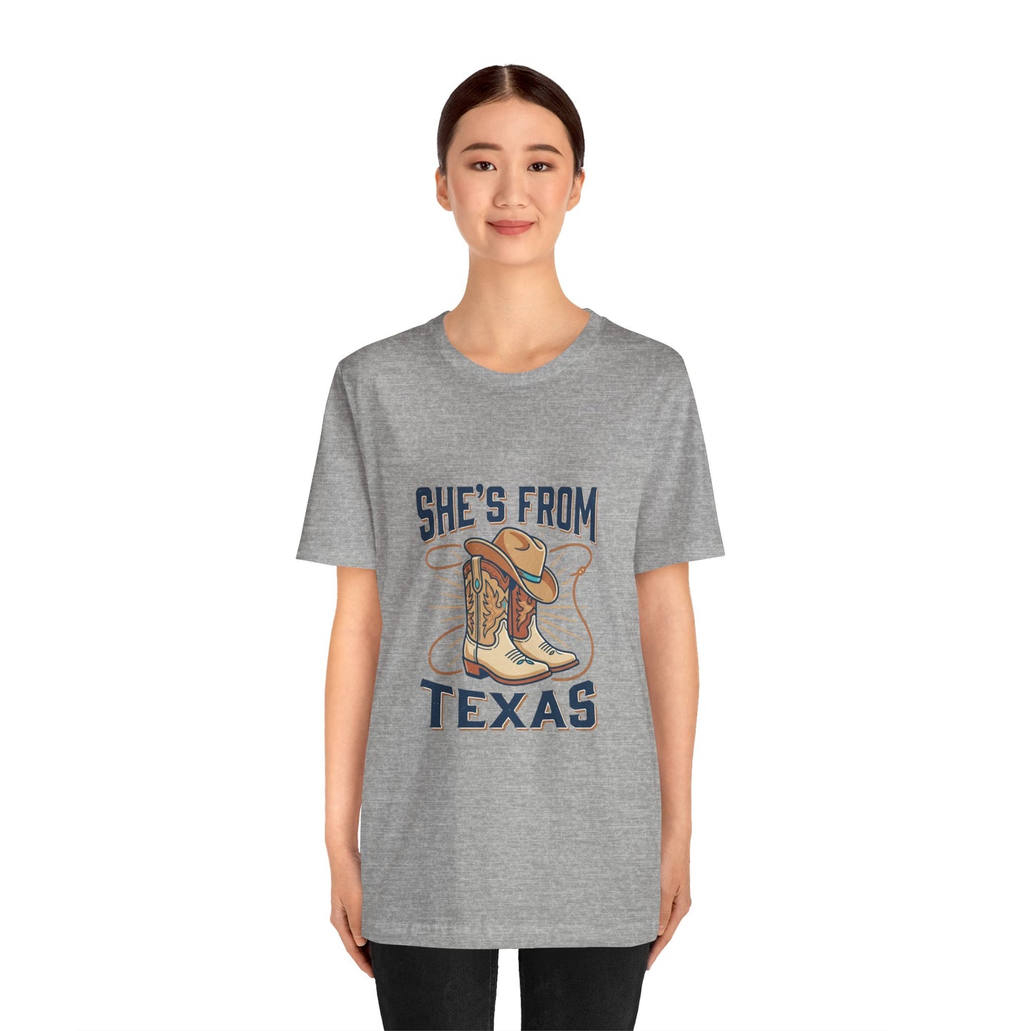 She’s From Texas Tee | Lone Star cowgirl, southern state pride