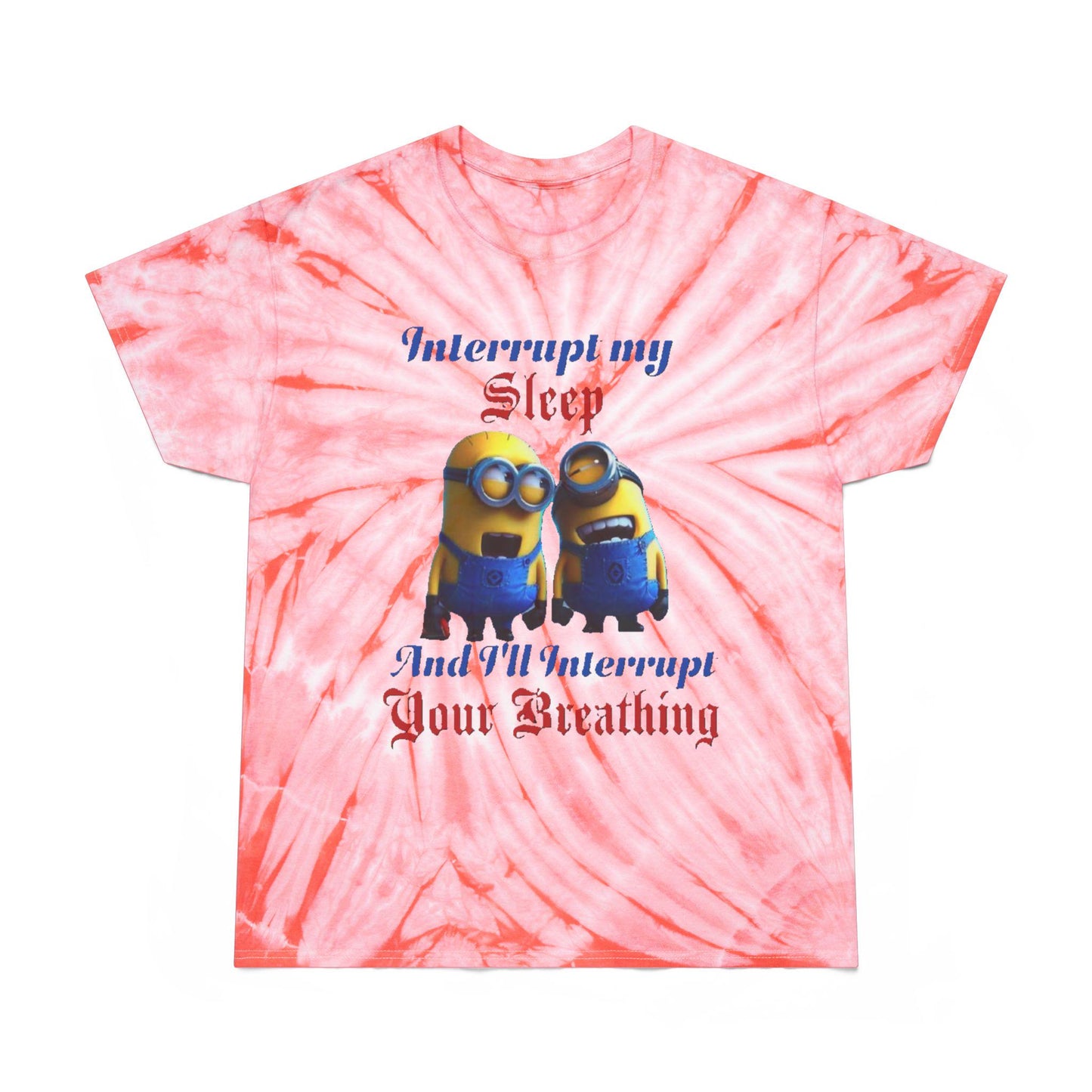 Tie-Dye Tee, Cyclone - 'Interrupt My Sleep' Design, Funny Hippy T-Shirt, Colorful Graphic Shirt, Novelty Sleepwear Top, Unique Psychedelic