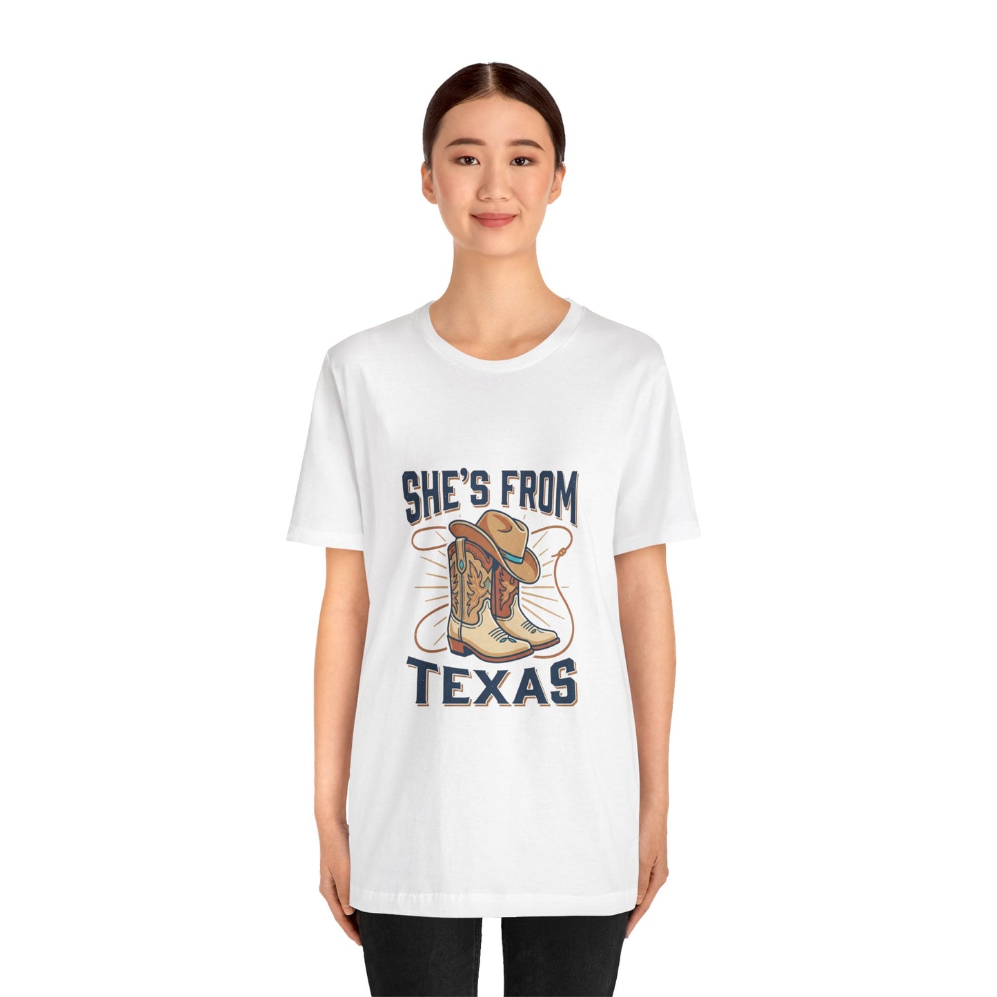 She’s From Texas Tee | Lone Star cowgirl, southern state pride