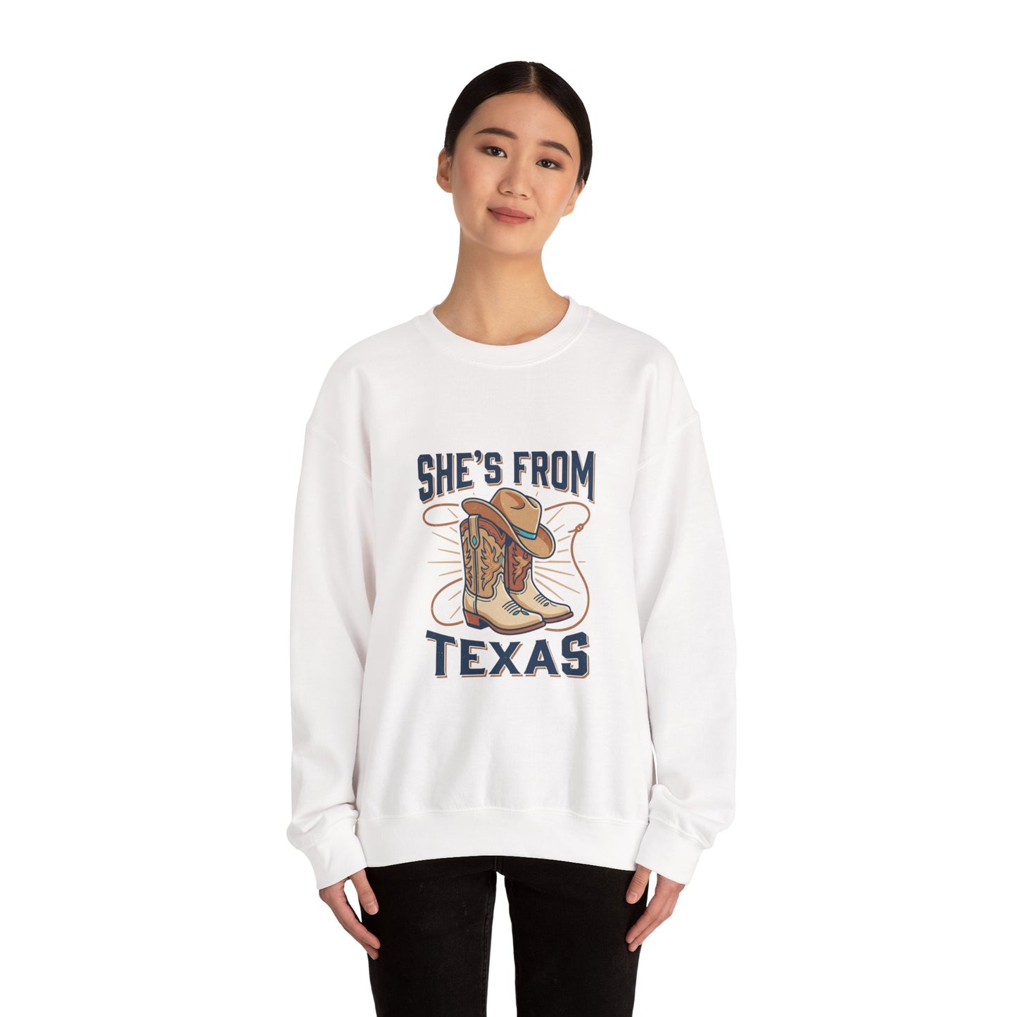 She’s From Texas Sweatshirt | Lone Star, Cowgirl Southern Pride
