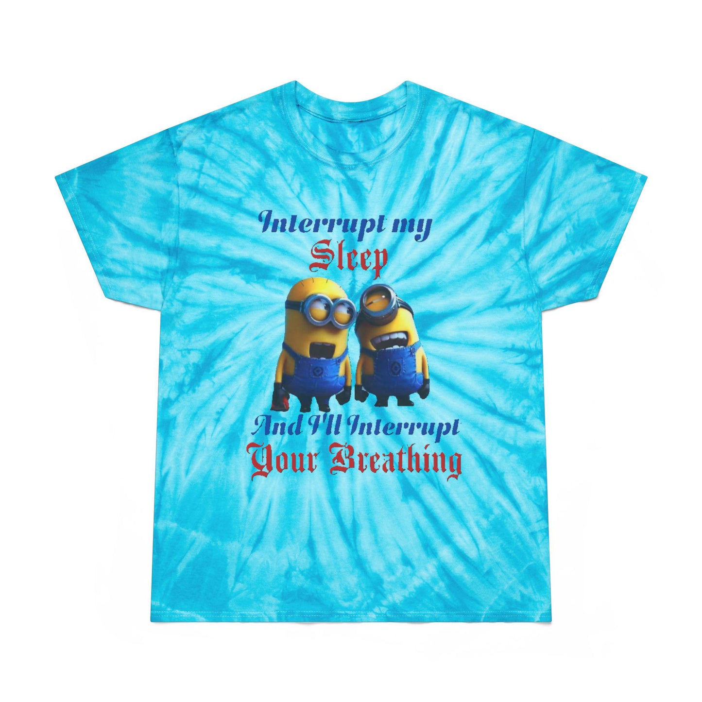 Tie-Dye Tee, Cyclone - 'Interrupt My Sleep' Design, Funny Hippy T-Shirt, Colorful Graphic Shirt, Novelty Sleepwear Top, Unique Psychedelic