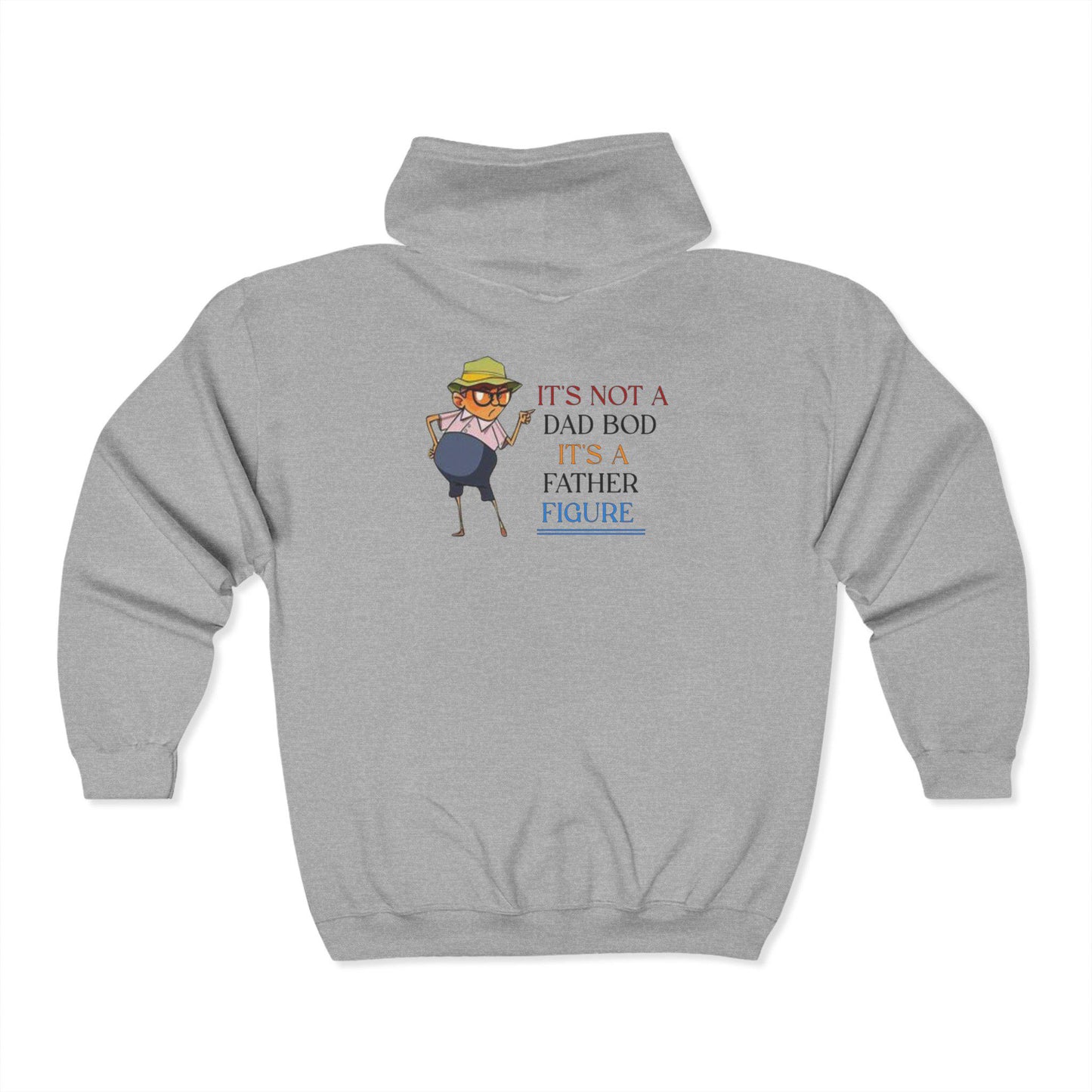 Funny Figure Full Zip Hoodie for Autumn, Cozy Unisex Sweatshirt for Gifting, Fall Celebration Casual Wear, Gift-ready Hooded Jacket, Comfy