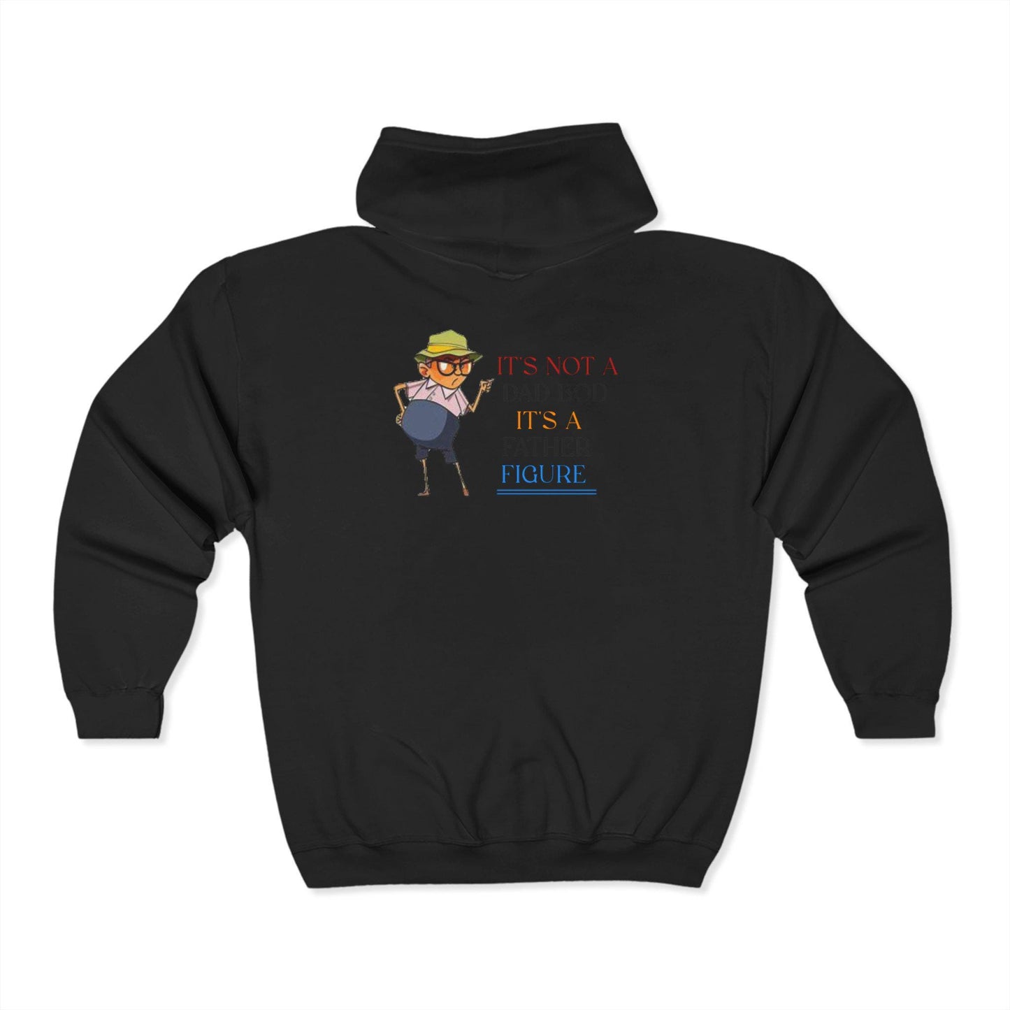 Funny Figure Full Zip Hoodie for Autumn, Cozy Unisex Sweatshirt for Gifting, Fall Celebration Casual Wear, Gift-ready Hooded Jacket, Comfy